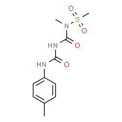 ChemSpider 2D Image | N-Methyl-N-{[(4-methylphenyl)carbamoyl]carbamoyl}methanesulfonamide | C11H15N3O4S
