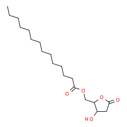 ChemSpider 2D Image | (3-Hydroxy-5-oxotetrahydro-2-furanyl)methyl myristate | C19H34O5