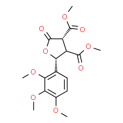 ChemSpider 2D Image | Dimethyl (3S,5R)-2-oxo-5-(2,3,4-trimethoxyphenyl)tetrahydro-3,4-furandicarboxylate | C17H20O9
