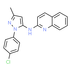 ChemSpider 2D Image | N-[1-(4-Chlorophenyl)-3-methyl-1H-pyrazol-5-yl]-2-quinolinamine | C19H15ClN4