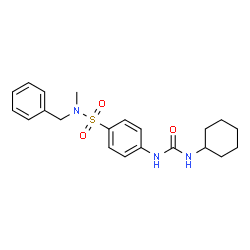 ChemSpider 2D Image | N-Benzyl-4-[(cyclohexylcarbamoyl)amino]-N-methylbenzenesulfonamide | C21H27N3O3S