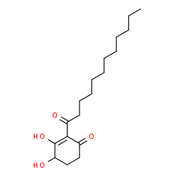 ChemSpider 2D Image | 2-Dodecanoyl-3,4-dihydroxy-2-cyclohexen-1-one | C18H30O4