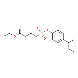ChemSpider 2D Image | Ethyl 4-[(4-sec-butylphenoxy)sulfonyl]butanoate | C16H24O5S