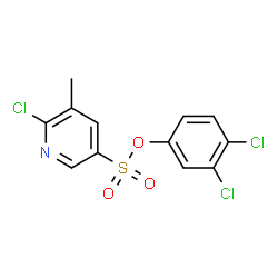 ChemSpider 2D Image | 3,4-Dichlorophenyl 6-chloro-5-methyl-3-pyridinesulfonate | C12H8Cl3NO3S