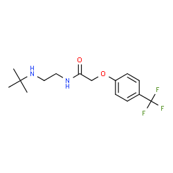 ChemSpider 2D Image | N-{2-[(2-Methyl-2-propanyl)amino]ethyl}-2-[4-(trifluoromethyl)phenoxy]acetamide | C15H21F3N2O2