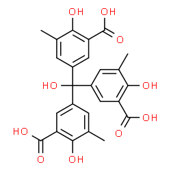 ChemSpider 2D Image | 3,3',3''-(Hydroxymethanetriyl)tris(6-hydroxy-5-methylbenzoic acid) | C25H22O10
