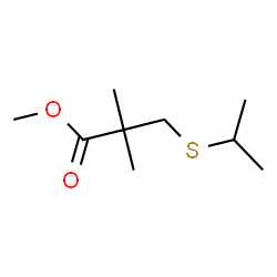 ChemSpider 2D Image | Methyl 3-(isopropylsulfanyl)-2,2-dimethylpropanoate | C9H18O2S