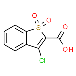 ChemSpider 2D Image | 3-Chloro-1-benzothiophene-2-carboxylic acid 1,1-dioxide | C9H5ClO4S