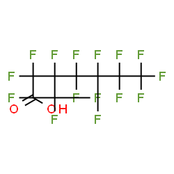 ChemSpider 2D Image | 2,2,3,4,4,5,5,6,6,7,7,7-Dodecafluoro-3-(trifluoromethyl)heptanoic acid | C8HF15O2