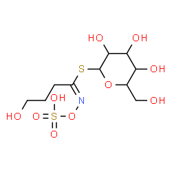 ChemSpider 2D Image | 1-S-[(1E)-4-Hydroxy-N-(sulfooxy)butanimidoyl]-1-thiohexopyranose | C10H19NO10S2