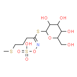 ChemSpider 2D Image | 1-S-[(1E)-4-(Methylsulfanyl)-N-(sulfooxy)butanimidoyl]-1-thiohexopyranose | C11H21NO9S3