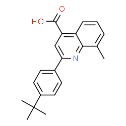 ChemSpider 2D Image | 2-(4-tert-Butylphenyl)-8-methylquinoline-4-carboxylic acid | C21H21NO2