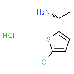 ChemSpider 2D Image | (1R)-1-(5-Chloro-2-thienyl)ethanamine hydrochloride (1:1) | C6H9Cl2NS