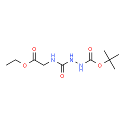 ChemSpider 2D Image | Ethyl N-[(2-{[(2-methyl-2-propanyl)oxy]carbonyl}hydrazino)carbonyl]glycinate | C10H19N3O5