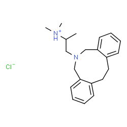 ChemSpider 2D Image | N,N-Dimethyl-1-(5,7,12,13-tetrahydro-6H-dibenzo[c,g]azonin-6-yl)-2-propanaminium chloride | C21H29ClN2