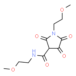 ChemSpider 2D Image | N,1-Bis(2-methoxyethyl)-2,4,5-trioxo-3-pyrrolidinecarboxamide | C11H16N2O6
