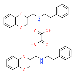 ChemSpider 2D Image | N-(2,3-Dihydro-1,4-benzodioxin-2-ylmethyl)-2-phenylethanamine ethanedioate (2:1) | C36H40N2O8