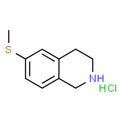 ChemSpider 2D Image | 6-(methylthio)-1,2,3,4-tetrahydroisoquinoline hydrochloride | C10H14ClNS