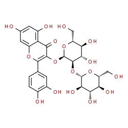 ChemSpider 2D Image | Quercetin 3-O-sophoroside | C27H30O17