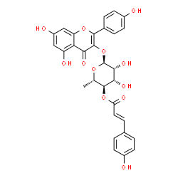 ChemSpider 2D Image | Kaempferol-3-O-alpha-L-(4''-E-p-coumaroyl)-rhamnoside | C30H26O12