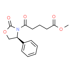 ChemSpider 2D Image | (S)-Methyl 5-oxo-5-(2-oxo-4-phenyloxazolidin-3-yl)pentanoate | C15H17NO5