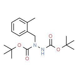 ChemSpider 2D Image | Bis(2-methyl-2-propanyl) 1-(2-methylbenzyl)-1,2-hydrazinedicarboxylate | C18H28N2O4