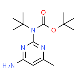 ChemSpider 2D Image | tert-Butyl (4-amino-6-methylpyrimidin-2-yl)(tert-butyl)carbamate | C14H24N4O2
