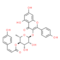 ChemSpider 2D Image | Kaempferol-3-O-alpha-L-(4''-Z-p-coumaroyl)-rhamnoside | C30H26O12