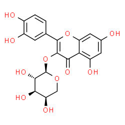 ChemSpider 2D Image | Quercetin-3-O-arabinopyranoside | C20H18O11