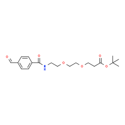ChemSpider 2D Image | 2-Methyl-2-propanyl 3-(2-{2-[(4-formylbenzoyl)amino]ethoxy}ethoxy)propanoate | C19H27NO6