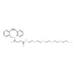ChemSpider 2D Image | N-(14-Amino-3,6,9,12-tetraoxatetradec-1-yl)-4-(11,12-didehydrodibenzo[b,f]azocin-5(6H)-yl)-4-oxobutanamide | C29H37N3O6