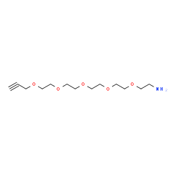ChemSpider 2D Image | 3,6,9,12,15-Pentaoxaoctadec-17-yn-1-amine | C13H25NO5