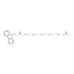 ChemSpider 2D Image | 1-(9H-Fluoren-9-yl)-3-oxo-2,7,10,13,16,19-hexaoxa-4-azahenicosan-21-oic acid | C27H35NO9