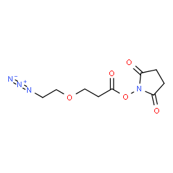 ChemSpider 2D Image | 1-{[3-(2-Azidoethoxy)propanoyl]oxy}-2,5-pyrrolidinedione | C9H12N4O5