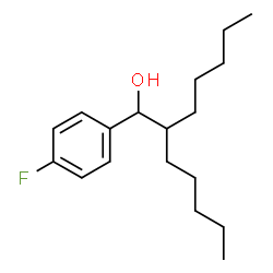 ChemSpider 2D Image | 1-(4-Fluorophenyl)-2-pentyl-1-heptanol | C18H29FO
