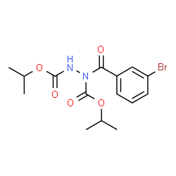ChemSpider 2D Image | Diisopropyl 1-(3-bromobenzoyl)-1,2-hydrazinedicarboxylate | C15H19BrN2O5