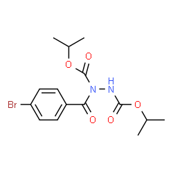 ChemSpider 2D Image | Diisopropyl 1-(4-bromobenzoyl)-1,2-hydrazinedicarboxylate | C15H19BrN2O5