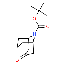 ChemSpider 2D Image | 2-Methyl-2-propanyl (1S,5S)-3-oxo-9-azabicyclo[3.3.1]nonane-9-carboxylate | C13H21NO3