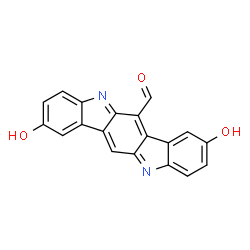 ChemSpider 2D Image | 2,8-Dihydroxyindolo[3,2-b]carbazole-6-carbaldehyde | C19H10N2O3