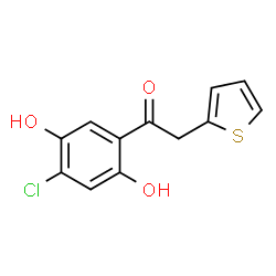 ChemSpider 2D Image | 1-(4-Chloro-2,5-dihydroxyphenyl)-2-(2-thienyl)ethanone | C12H9ClO3S