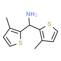ChemSpider 2D Image | 1,1-Bis(3-methyl-2-thienyl)methanamine | C11H13NS2