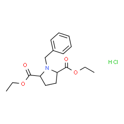 ChemSpider 2D Image | Diethyl 1-benzyl-2,5-pyrrolidinedicarboxylate hydrochloride (1:1) | C17H24ClNO4