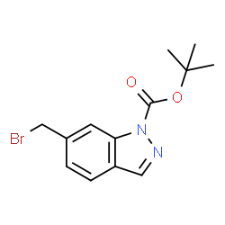 ChemSpider 2D Image | tert-Butyl 6-(bromomethyl)-1H-indazole-1-carboxylate | C13H15BrN2O2