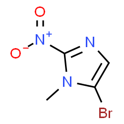 ChemSpider 2D Image | 5-Bromo-1-methyl-2-nitro-1H-imidazole | C4H4BrN3O2