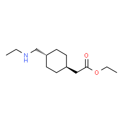ChemSpider 2D Image | Ethyl {trans-4-[(ethylamino)methyl]cyclohexyl}acetate | C13H25NO2