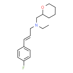 ChemSpider 2D Image | (2E)-N-Ethyl-3-(4-fluorophenyl)-N-(tetrahydro-2H-pyran-2-ylmethyl)-2-propen-1-amine | C17H24FNO
