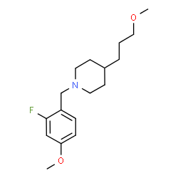 ChemSpider 2D Image | 1-(2-Fluoro-4-methoxybenzyl)-4-(3-methoxypropyl)piperidine | C17H26FNO2