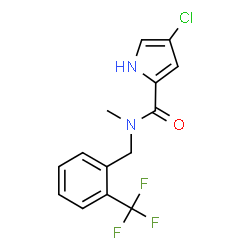 ChemSpider 2D Image | 4-Chloro-N-methyl-N-[2-(trifluoromethyl)benzyl]-1H-pyrrole-2-carboxamide | C14H12ClF3N2O