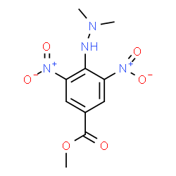 ChemSpider 2D Image | Methyl 4-(2,2-dimethylhydrazino)-3,5-dinitrobenzoate | C10H12N4O6
