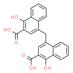 ChemSpider 2D Image | 4,4'-Methylenebis(1-hydroxy-2-naphthoic acid) | C23H16O6